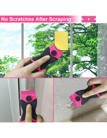 Raspador de Cuchillas 2-en-1 THINKWORK Rosa - 2 Piezas