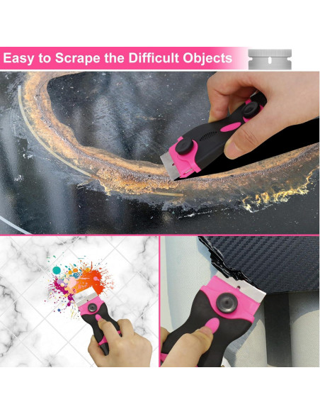 Raspador de Cuchillas 2-en-1 THINKWORK Rosa - 2 Piezas