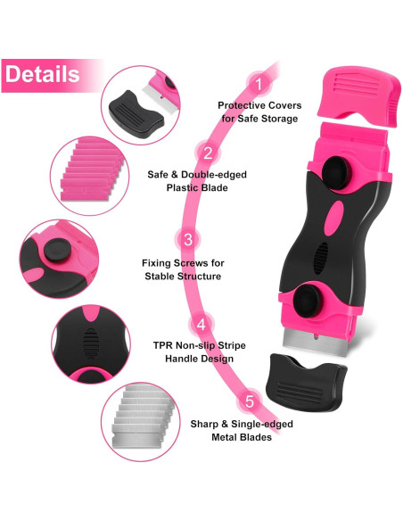 Raspador de Cuchillas 2-en-1 THINKWORK Rosa - 2 Piezas