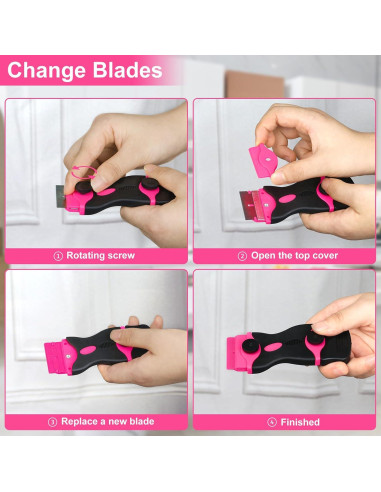 Raspador de Cuchillas 2-en-1 THINKWORK Rosa - 2 Piezas