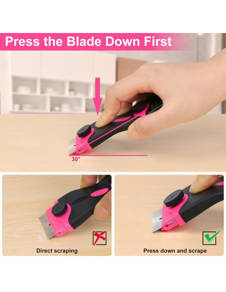 Raspador de Cuchillas 2-en-1 THINKWORK Rosa - 2 Piezas