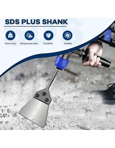 Kit raspador de suelo SDS Plus Juzjuly 27.9x15cm 0.84kg