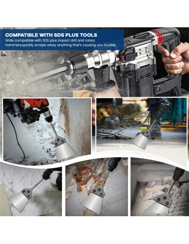 Kit raspador de suelo SDS Plus Juzjuly 27.9x15cm 0.84kg