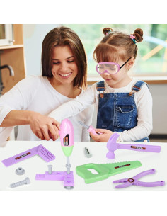 Juego de Herramientas para Niños EXERCISE N PLAY - 10 Piezas Rosadas 2