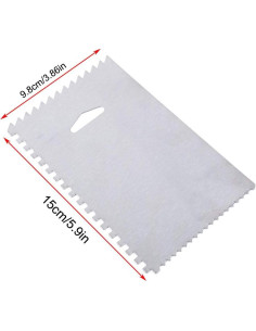 Herramienta de Rasqueta Serrada PZRT Acero Inoxidable 2 Piezas 2