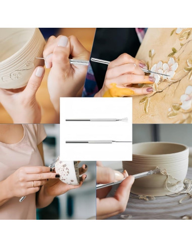 Accfore Kit de Herramientas de Cerámica 15 Piezas