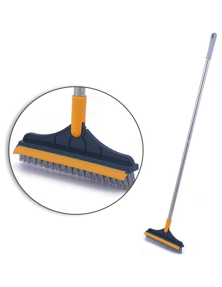 Cepillo de Piso 2 en 1 HZACHYX con Mango Largo y Raspador
