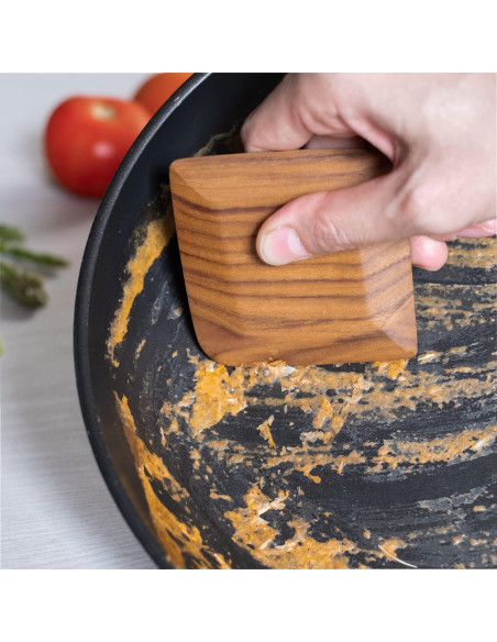 Raspadores de Madera de Teca FAAY - 2 Paquetes para Cocina