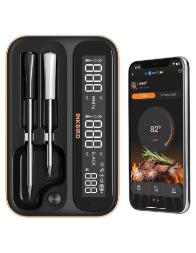 Termómetro de Carne Inalámbrico Inkbird WiFi 2 Sondas