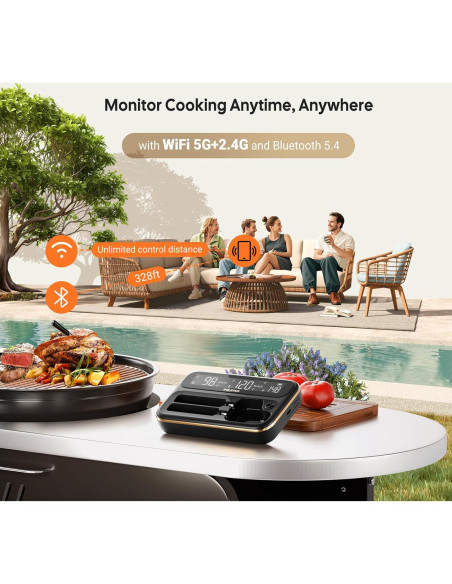 Termómetro de Carne Inalámbrico Inkbird WiFi 2 Sondas