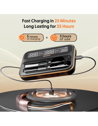 Termómetro de Carne Inalámbrico Inkbird WiFi 2 Sondas