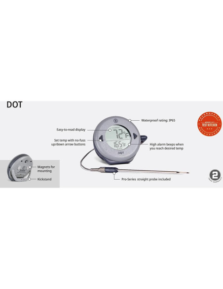 Termómetro de Alarma ThermoWorks DOT - Rojo Pimiento