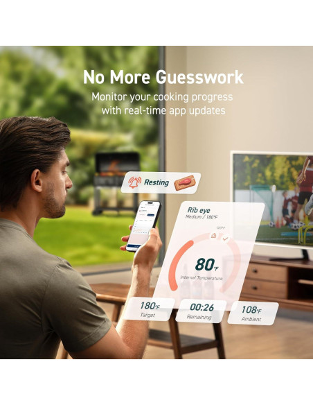 Termómetro de Carne Inalámbrico COSORI CMT-R161S Digital
