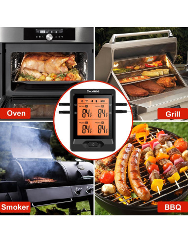 Termómetro Digital de Carne Cloud BBQ FS66N Bluetooth 152m