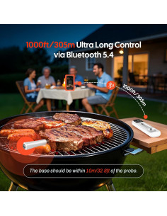 Termómetro de Carne Inkbird Mini Bluetooth 1000ft IP67 2