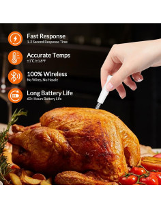 Termómetro de Carne Bluetooth Riida KR100 Inalámbrico 152m 2