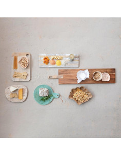 Tabla de Queso Rectangular Madera Mango Blanqueada 37x25 cm 2