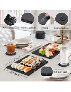 Tablas de Queso de Pizarra MAPRIAL 30x25 cm Paquete de 4 2