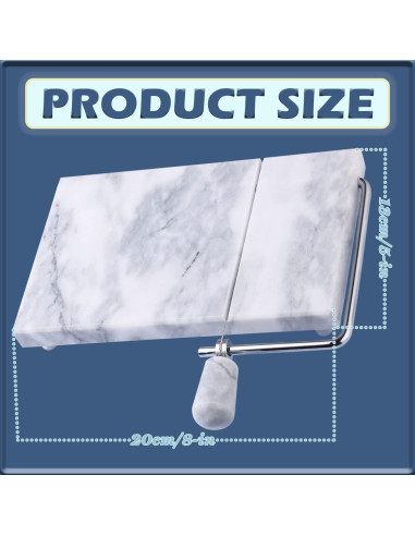 Cortador de Queso de Mármol SIPARUI 12,7x20,3 cm Gris