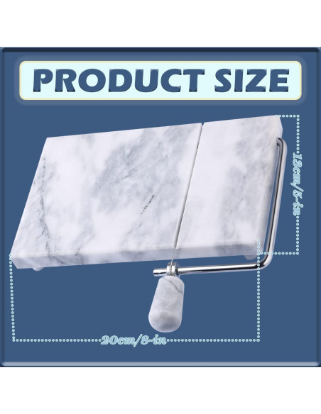 Cortador de Queso de Mármol SIPARUI 12,7x20,3 cm Gris