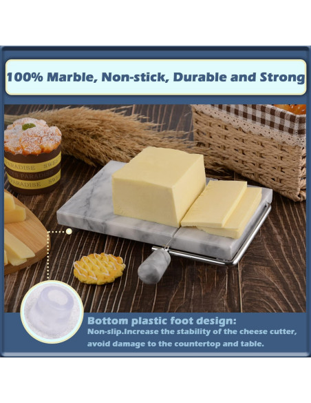 Cortador de Queso de Mármol SIPARUI 12,7x20,3 cm Gris