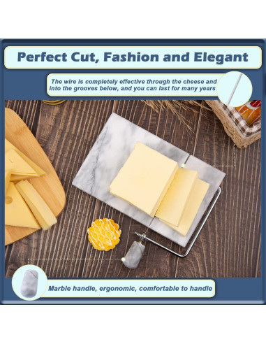 Cortador de Queso de Mármol SIPARUI 12,7x20,3 cm Gris