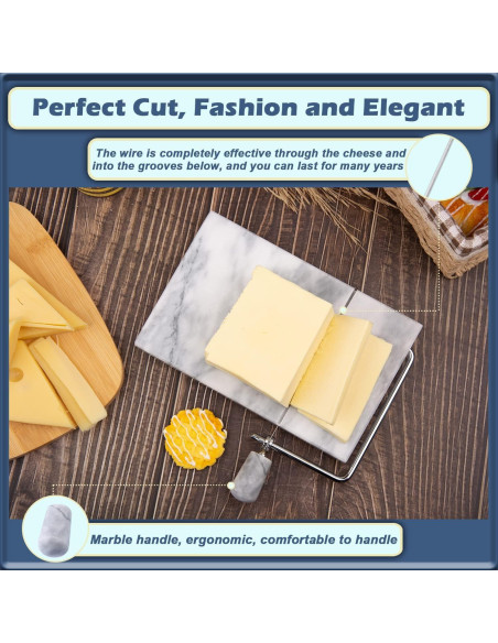 Cortador de Queso de Mármol SIPARUI 12,7x20,3 cm Gris