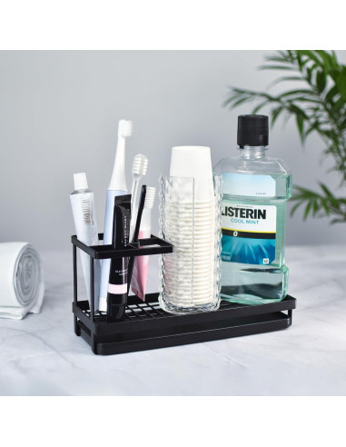 Soporte para Cepillos de Dientes MYITYARD Negro 4 Compartimentos
