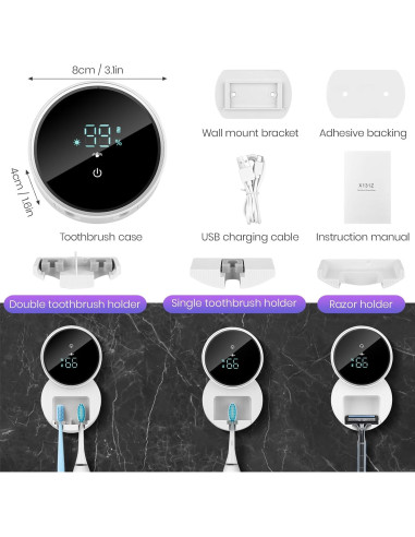Soporte eléctrico para cepillos de dientes Shker X131ultra
