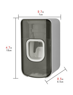 Soporte para Cepillos de Dientes LUEXBOX Gris 2 Ranuras 2