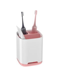 Soporte para Cepillos de Dientes CUEPAINT Rosa 3 Compartimentos