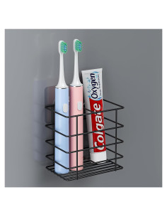 Soporte de Cepillo de Dientes Oasiteege Montado en Pared Negro