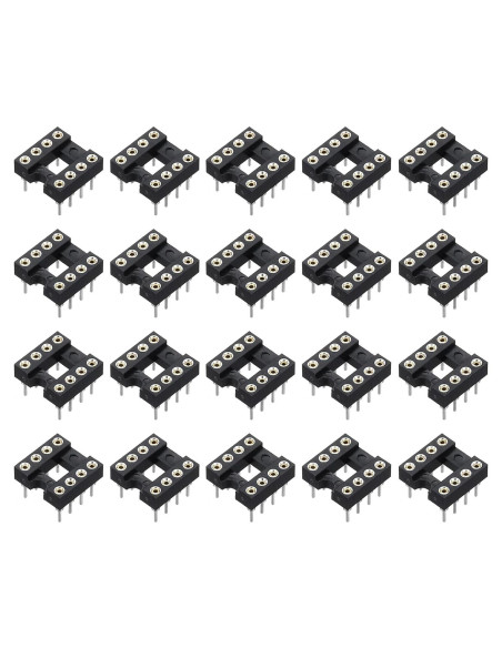 Adaptador de Zócalo DIP IC 8 Pines MECCANIXITY 30 Pcs 2.54mm