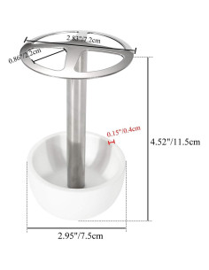Soporte para Cepillos de Dientes CozyCabin Acero Inoxidable Blanco 2