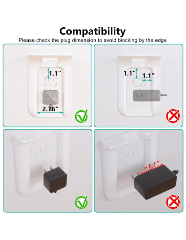Soporte de Estante de Pared WALI OLS001-W Blanco 10 kg
