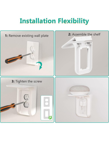 Soporte de Estante de Pared WALI OLS001-W Blanco 10 kg