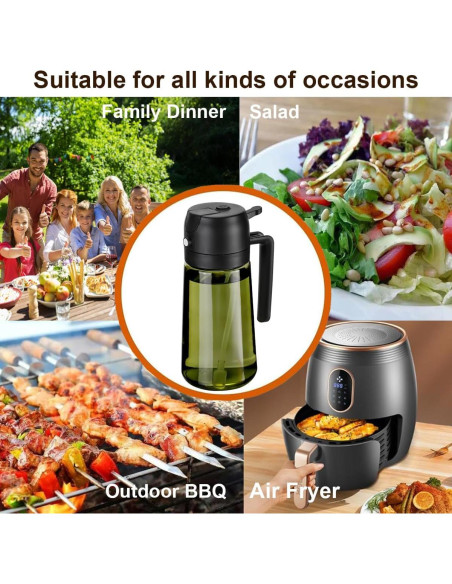 Rociador de Aceite RFetomax 470ml Verde con Etiquetas Rociador de Aceite RFetomax 470ml Verde con Etiquetas