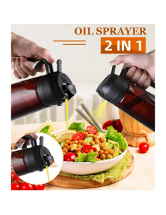 Rociador de Aceite 2 en 1 Arsatbs 470ml Vidrio Marrón 2