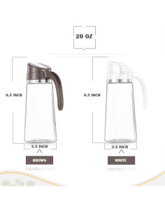 Dispensador de Aceite Marbrasse 600ml Vidrio Automático 2