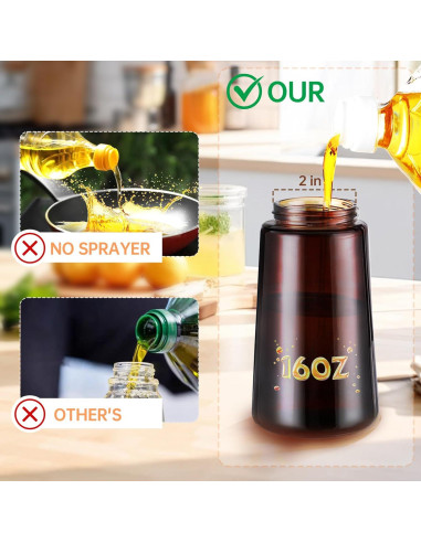 Botella Dispensadora de Aceite de Oliva WandaQueen 470ml