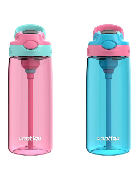 Botella de Agua Contigo Aubrey Kids 20oz Paquete de 2 BPA Libre