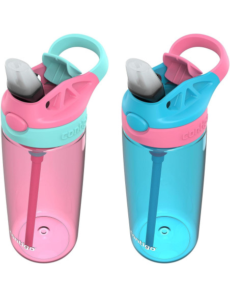 Botella de Agua Contigo Aubrey Kids 20oz Paquete de 2 BPA Libre