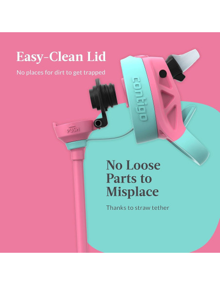 Botella de Agua Contigo Aubrey Kids 20oz Paquete de 2 BPA Libre