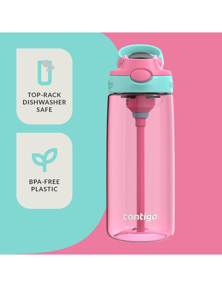 Botella de Agua Contigo Aubrey Kids 20oz Paquete de 2 BPA Libre