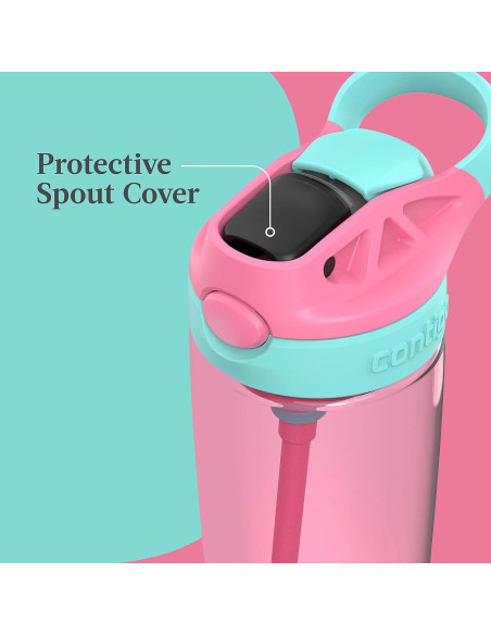 Botella de Agua Contigo Aubrey Kids 20oz Paquete de 2 BPA Libre