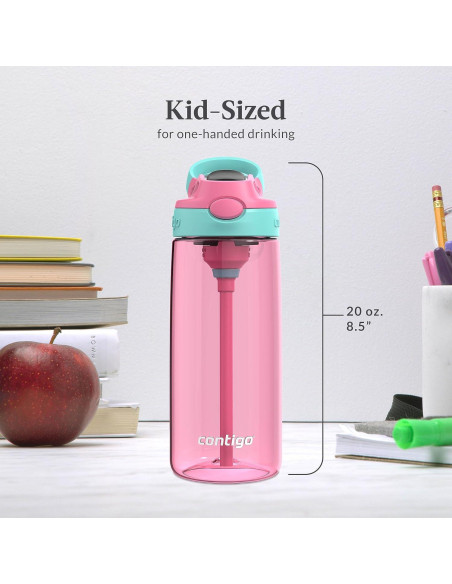 Botella de Agua Contigo Aubrey Kids 20oz Paquete de 2 BPA Libre
