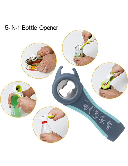 Abrebotellas ergonómico Kunovo para manos débiles - 2 unidades