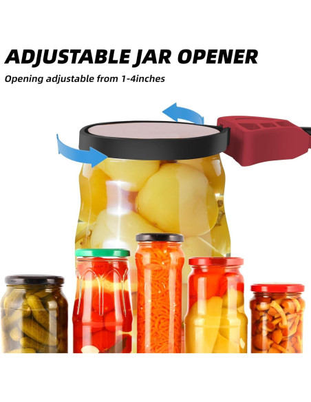 Abre frascos ajustable Banyaa para manos débiles 17x6 cm