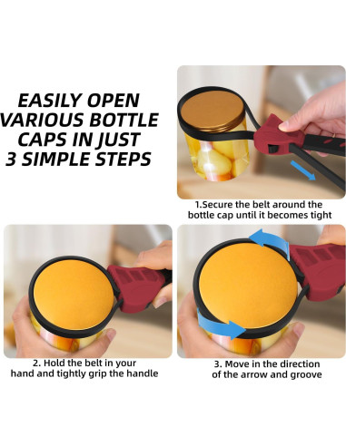 Abre frascos ajustable Banyaa para manos débiles 17x6 cm