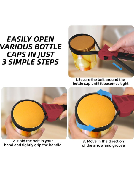 Abre frascos ajustable Banyaa para manos débiles 17x6 cm